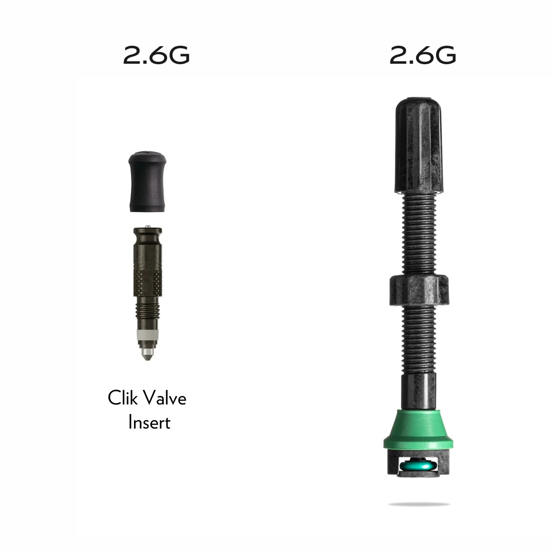 So sánh trọng lượng: van Aether chỉ 2,6g, ngang ngửa lõi van Clik Valve.